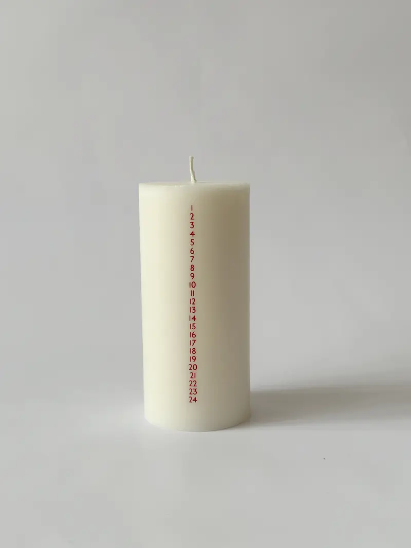Åbenlys - Kalenderlys Ø7 cm - Rød