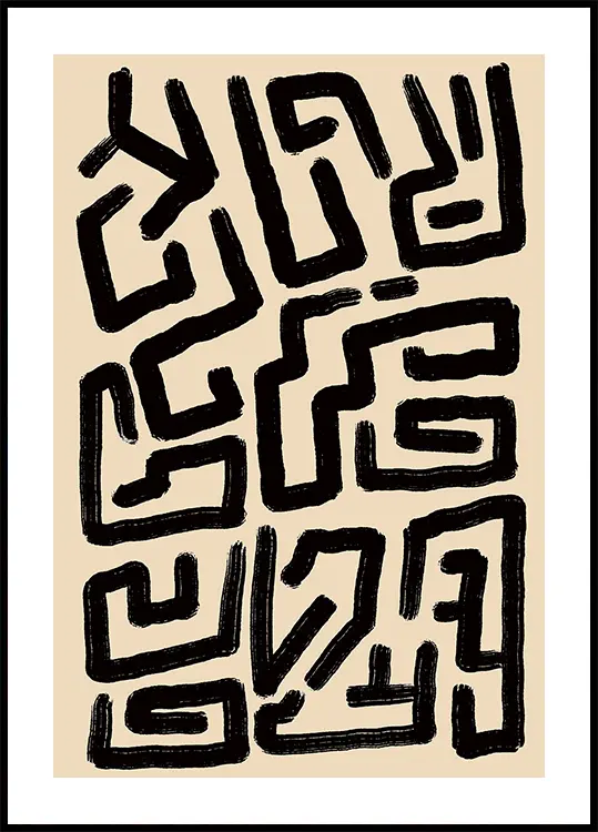 Abstract Maze Lines Plakat