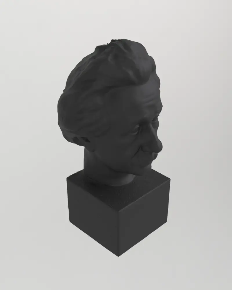 Albert Einstein-buste, 3D-scan – replika