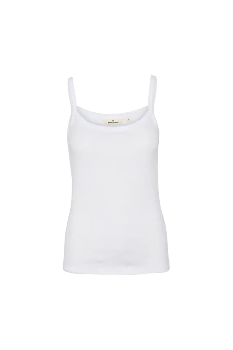 Arense Strap Top - White - Basic Apparel