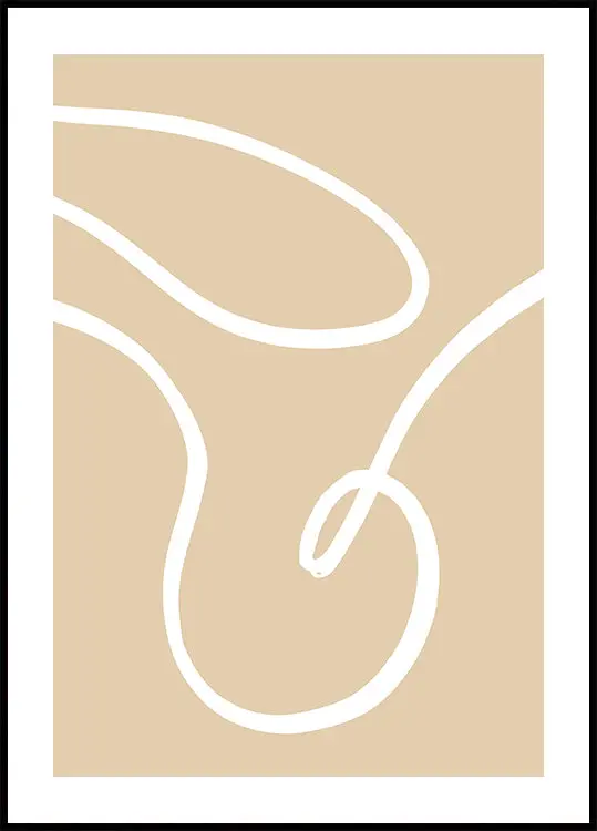 Beige Lines 02 Plakat