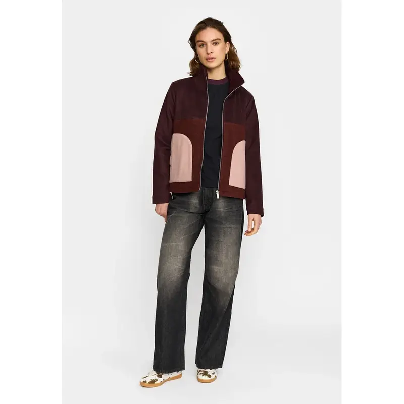 Block Jacket - Burgundy - Selfhood
