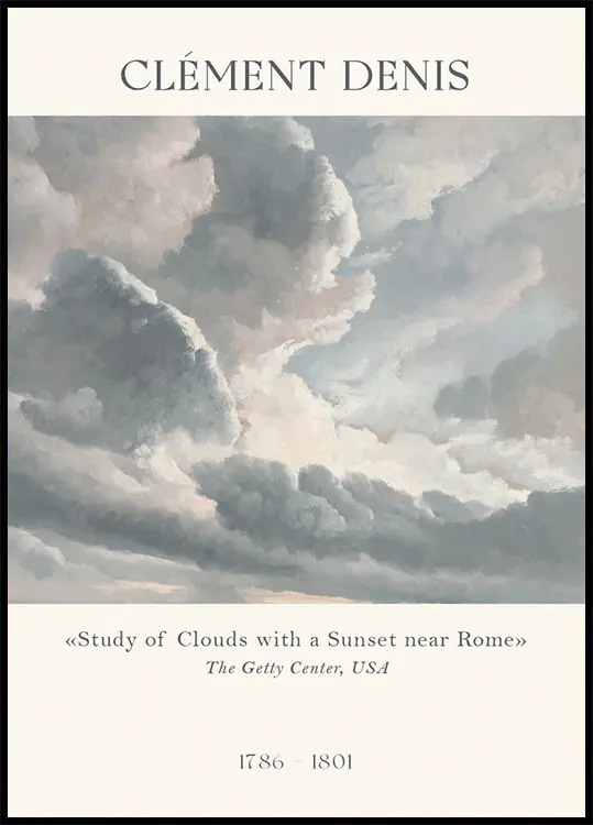 Clément Denis Cloud Study Plakat