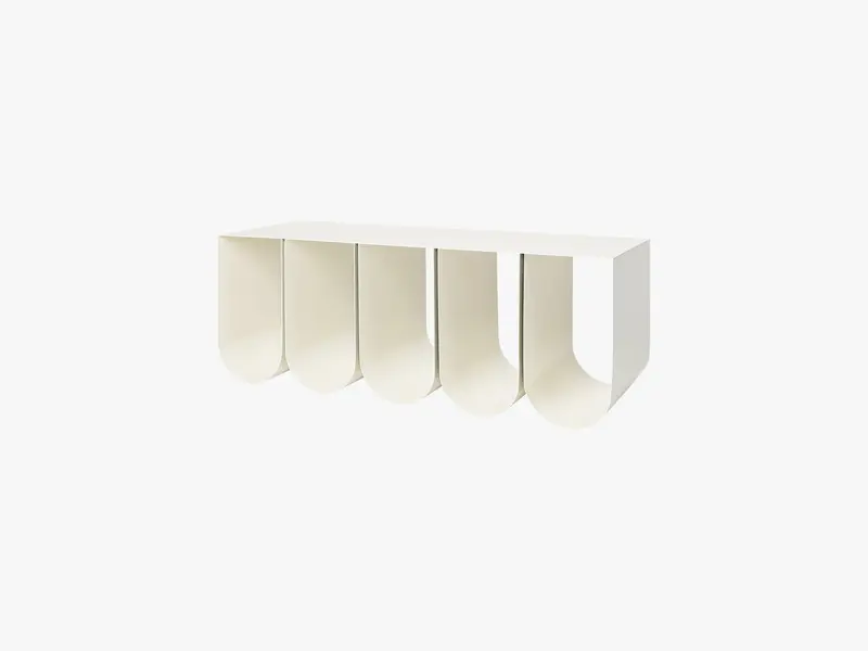 Curved Bench, Beige