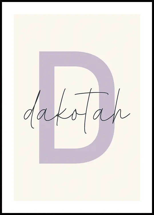 Custom Initial Name Plakat
