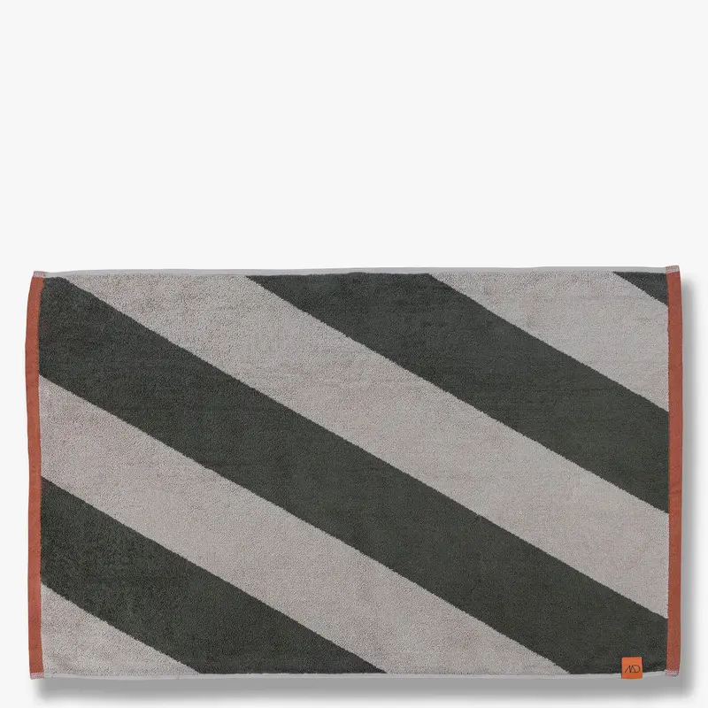 DIAGONAL bademåtte, Dark olive