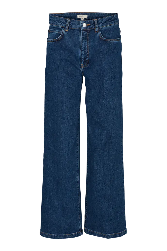 Enya Mid Blue Jeans - Mid Blue - Basic Apparel