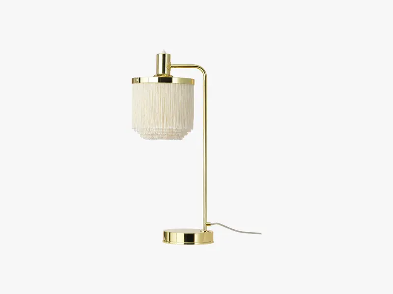 Fringe Table Lamp, Cream white