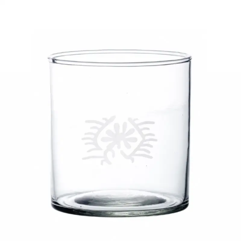 Glas med indisk tegn - Medium