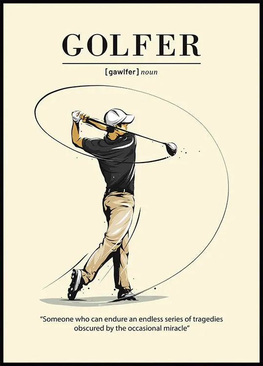 Golfer Explained Plakat