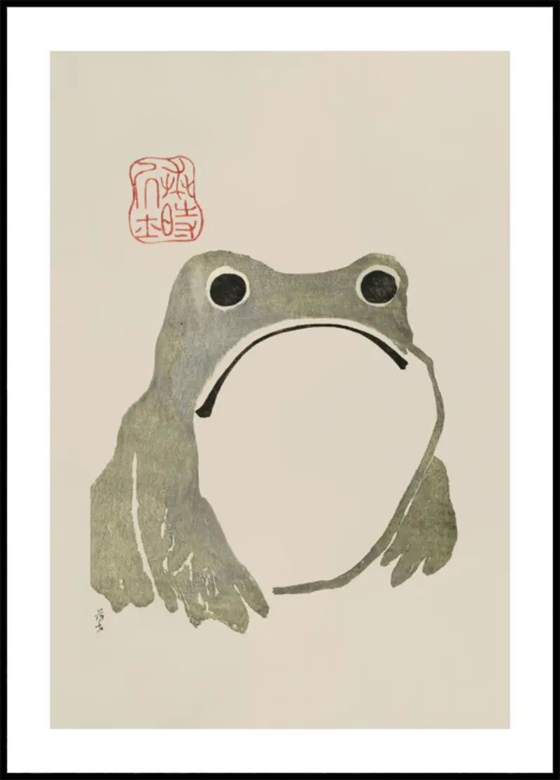 Grumpy Frog I Original
