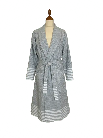 Kimono - Grå m. striber