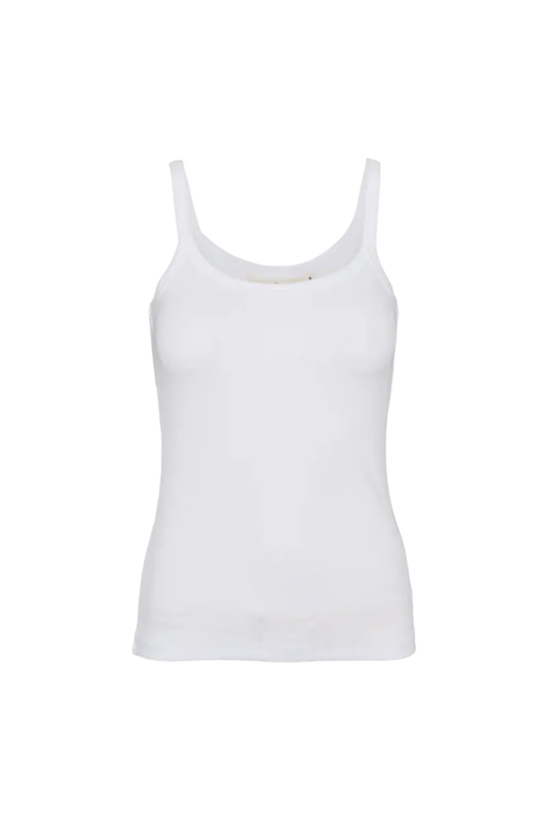 Ludmilla Strap Top - Bright White - Basic Apparel
