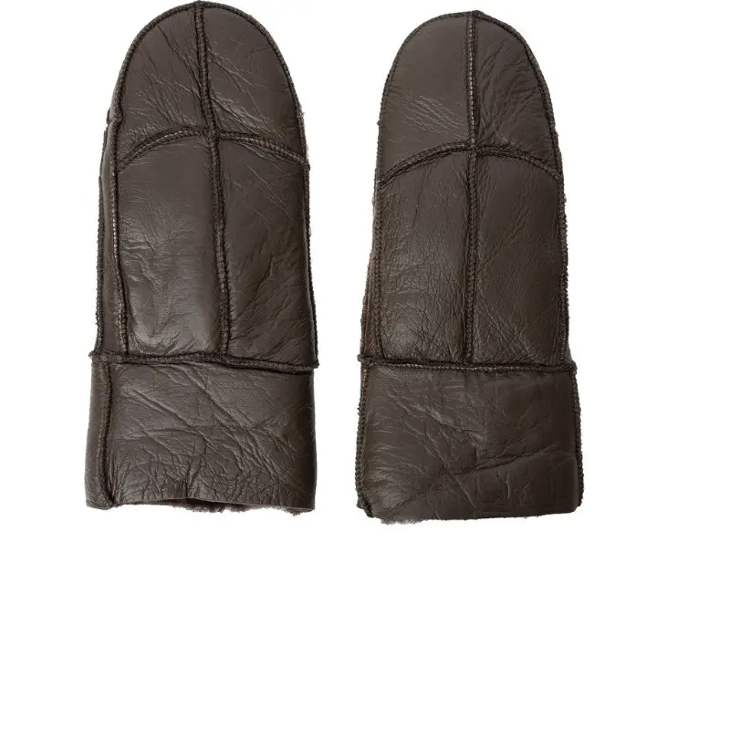 Luffer - Uld/læder - dark brown