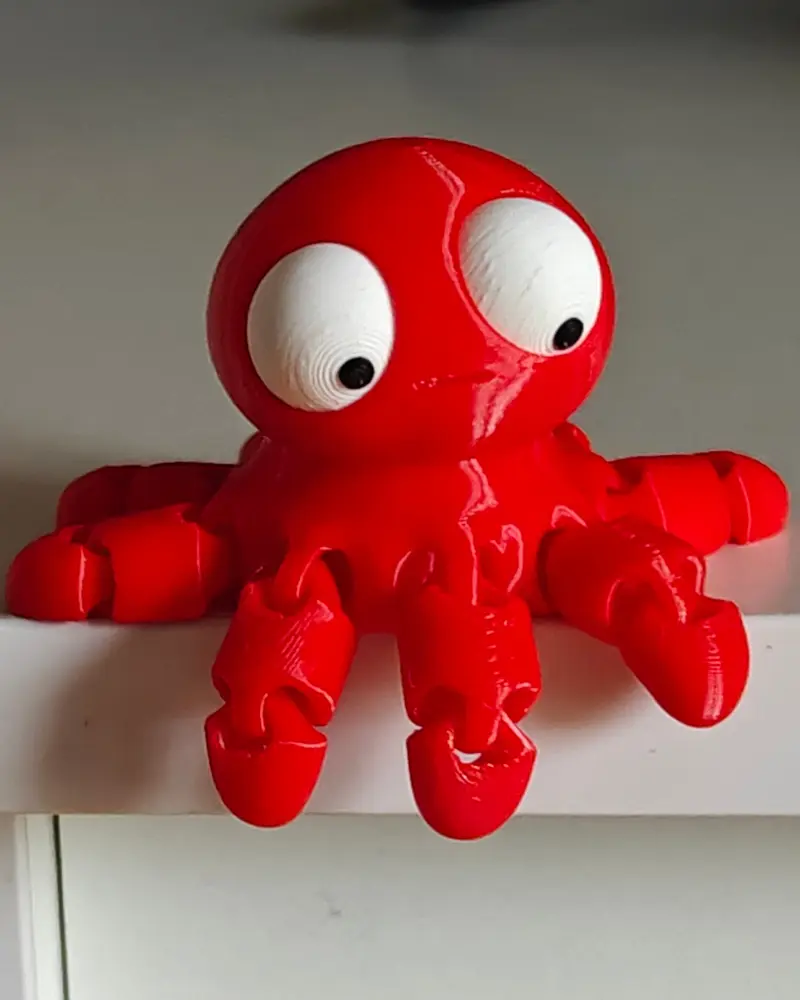 Mini Flexi Blæksprutte – Bevægelige Googly-øjne