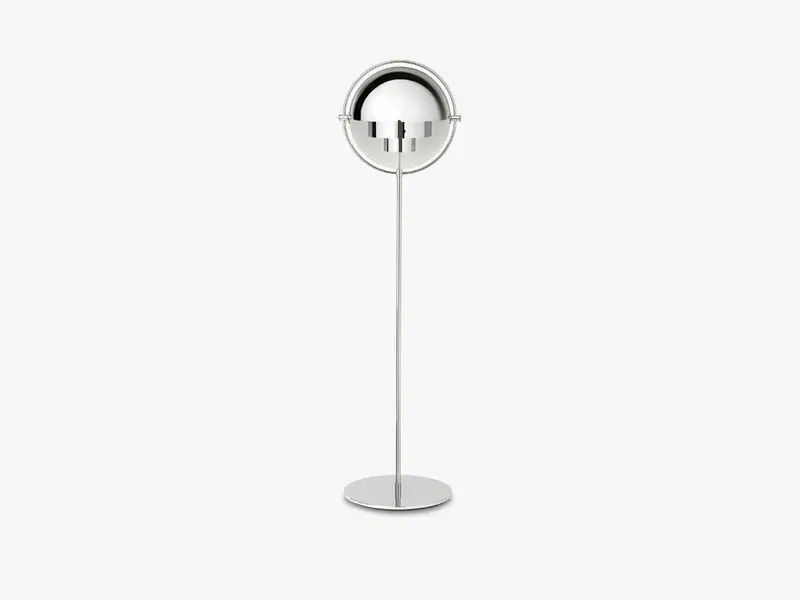 Multi-Lite Floor Lamp - Chrome Base, Chrome shade