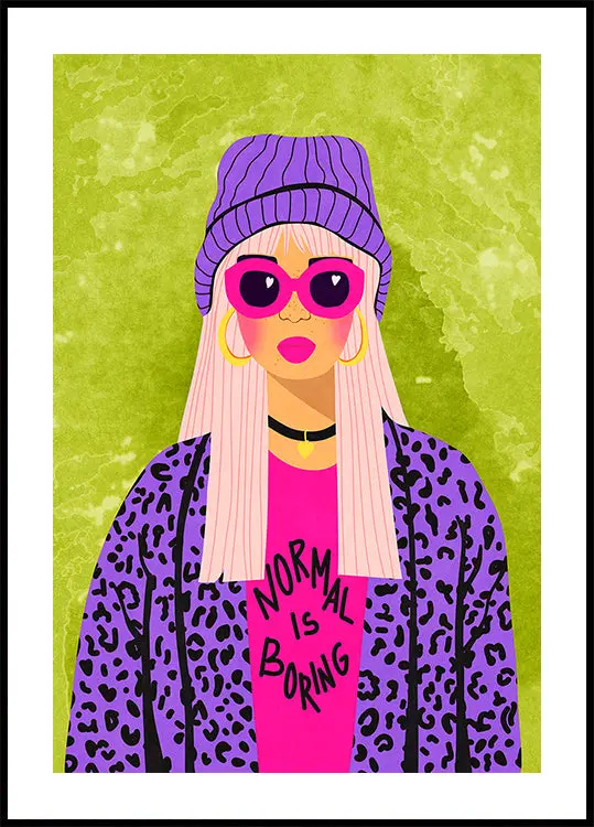 Normal is boring Plakat