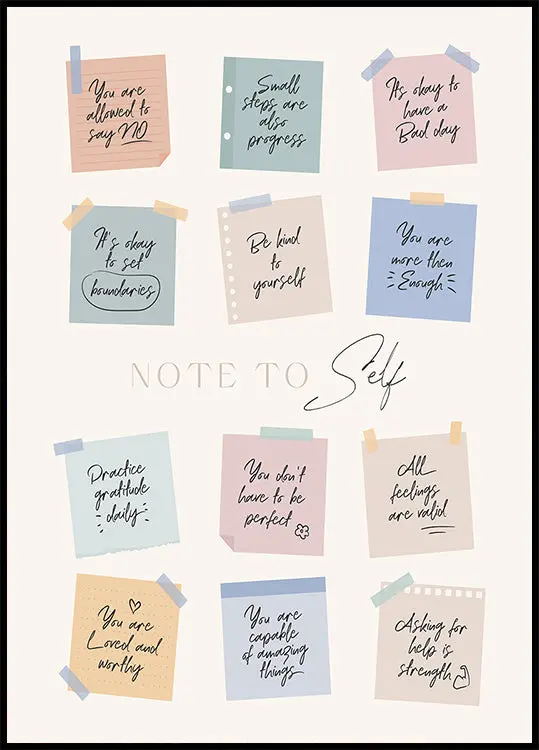 Note To Self Plakat