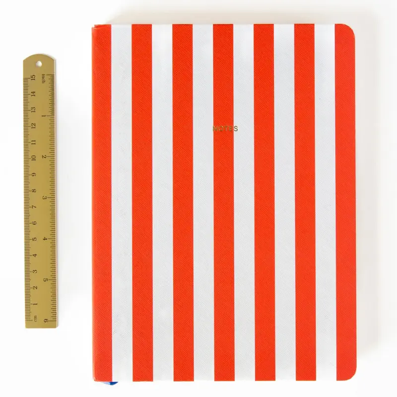 Notesbog med striber - Orange