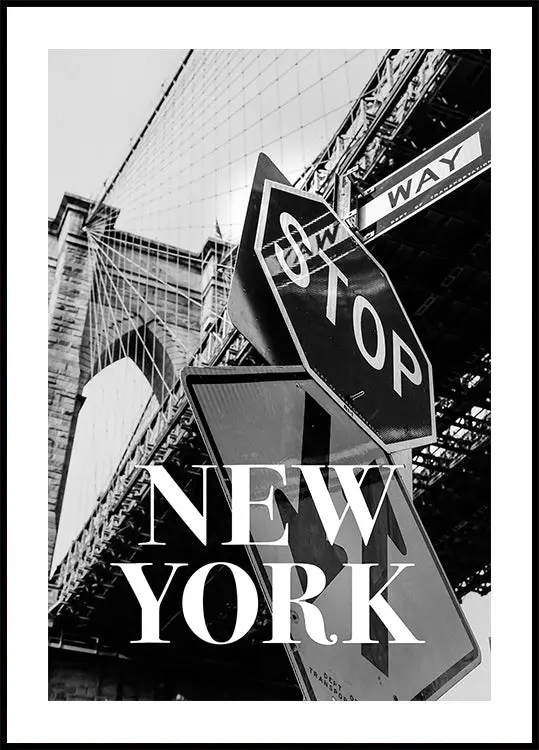 NYC Brooklyn Bridge Plakat
