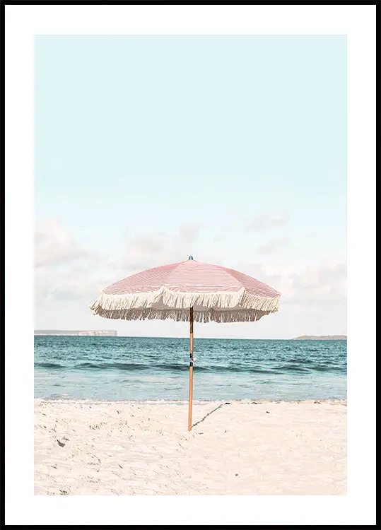 Pink Umbrella Poster