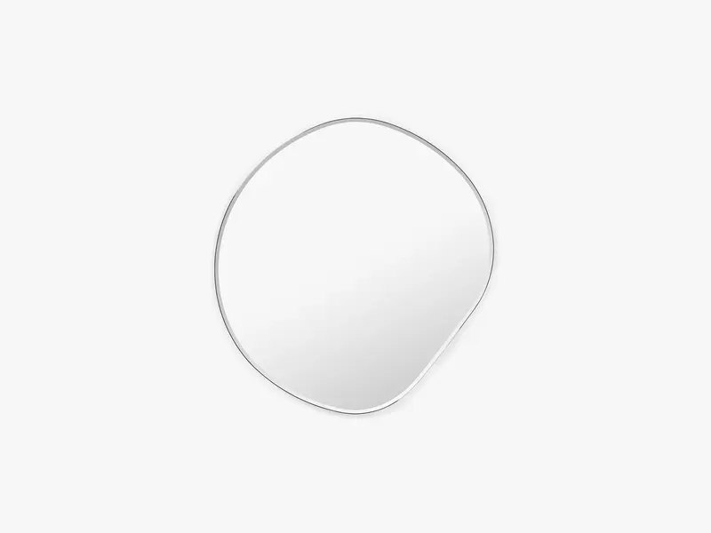 Pond Mirror - Small, Dark chrome