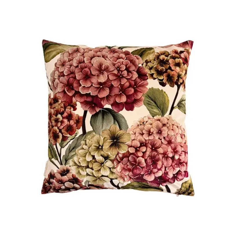 Pudebetræk velour - Hydrangea Dream