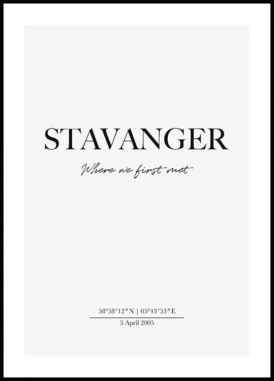 Romantic Coordinates Plakat