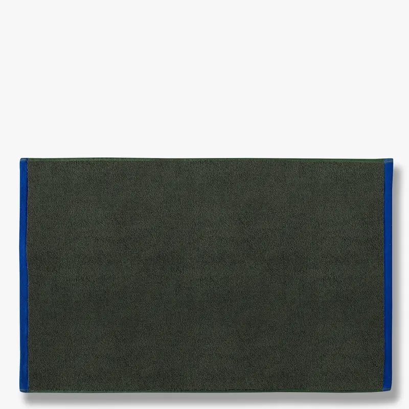 SOFT bademåtte, Dark olive / Light blue
