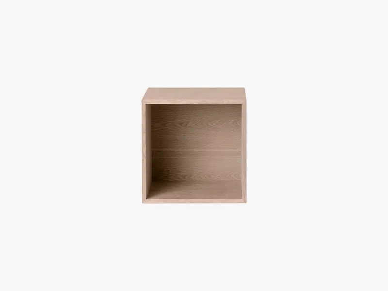 Stacked Storage System - Medium w backboard, Oak