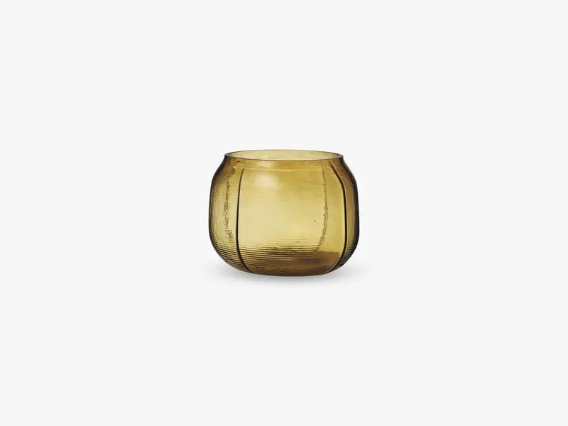 Step Vase H16 cm, Brown