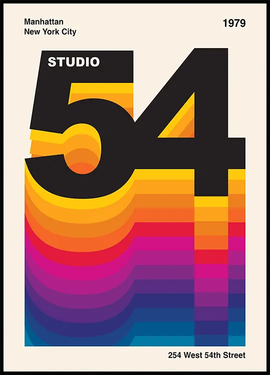 Studio 54 Retro Design Plakat