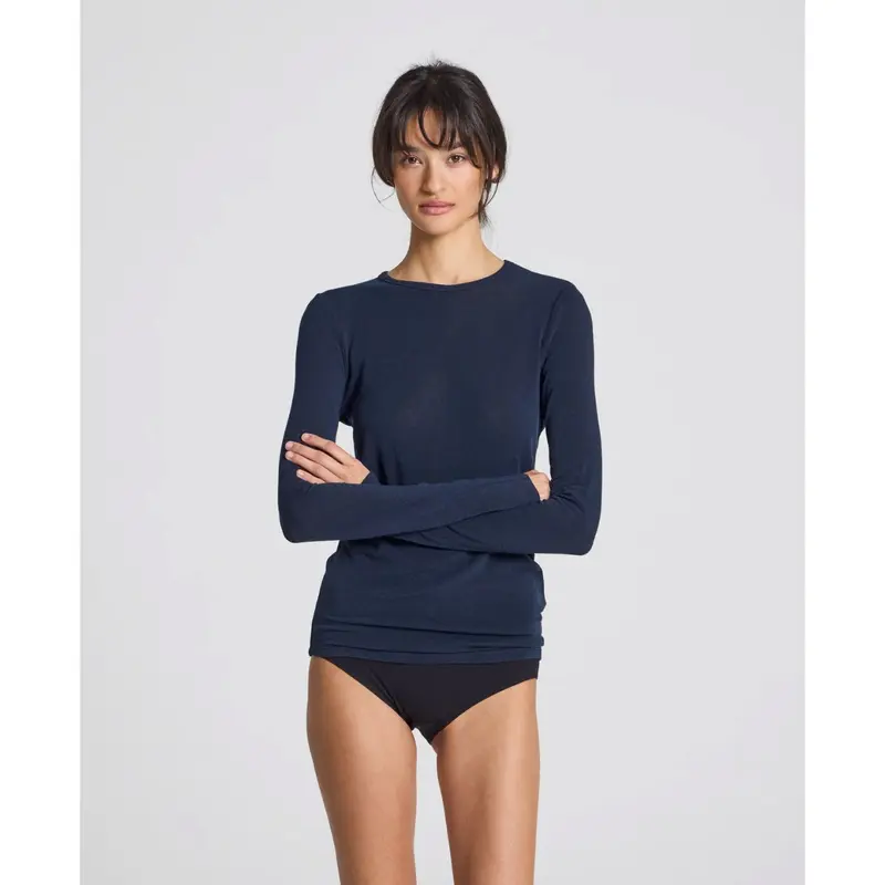 Thyra Uld Top - Denim Blue