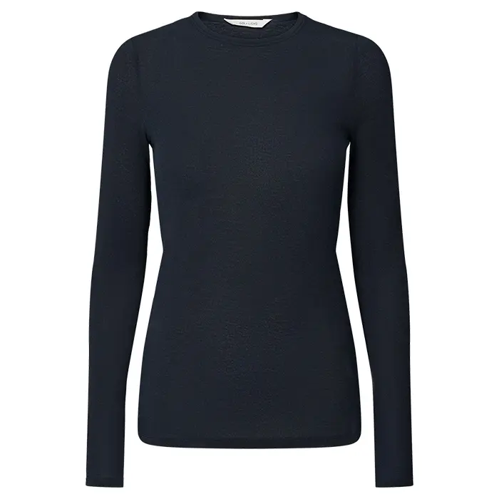 Thyra Wool Top | Midnight Blue