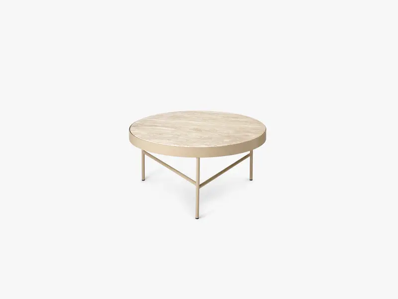 Travertine Table, Large, Cashmere