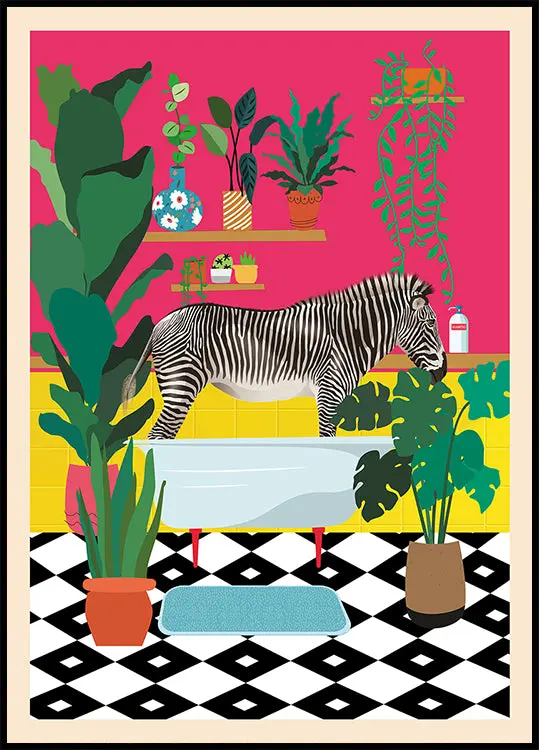 Zebra Bathtime