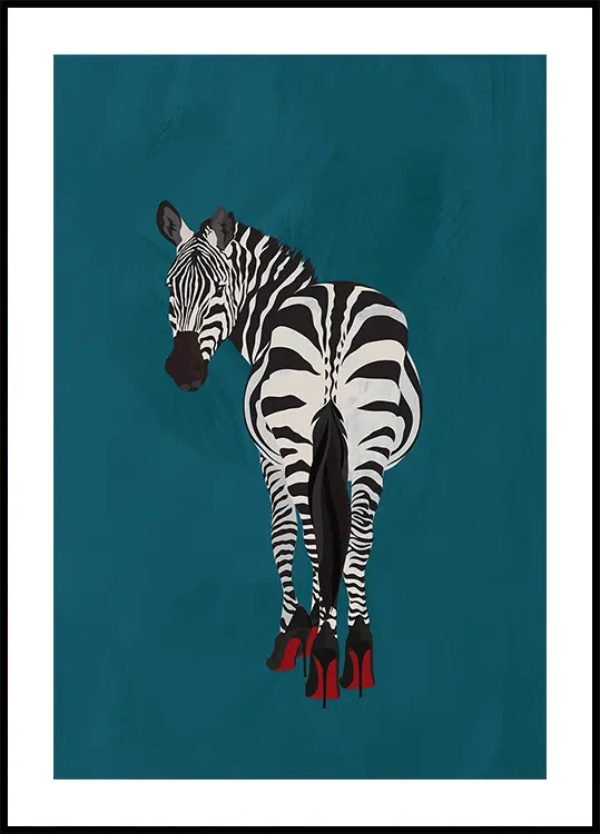 Zebra heels Plakat